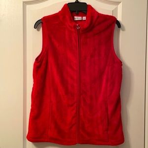 Kim Rogers Cozy Soft Red Vest. NWOT Size Small